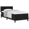 vidaXL Boxspringbett mit Matratze Schwarz 200 x 90 cm Polyester