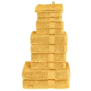 vidaXL 12 tlg. Premium-Handtuch-Set SOLUND Golden 600 g/m&sup2;
