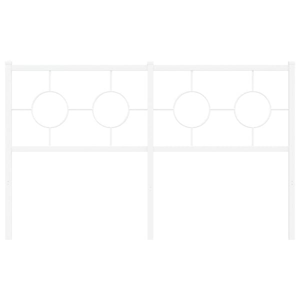 vidaXL Kopfteil Metall Weiß 135 cm