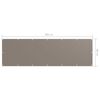 vidaXL Balkon-Sichtschutz Taupe 90x300 cm Oxford-Gewebe