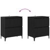 vidaXL Sideboards 3 pcs Schwarz Eichen-Optik 60 x 35 x 70 cm