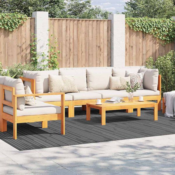 vidaXL Outdoor Teppich ARAKIL Grau 300 x 400 cm PP