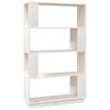 vidaXL B&uuml;cherregal/Raumteiler Wei&szlig; 80x25x132 cm Massivholz Kiefer