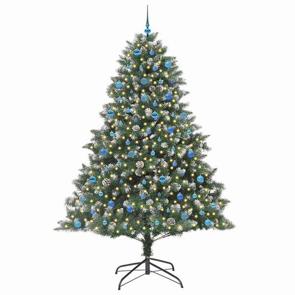 vidaXL K&uuml;nstlicher Weihnachtsbaum mit 300 LEDs mit St&auml;nder Gr&uuml;n 240 cm