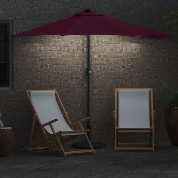 vidaXL Gartenparasol Bordeauxrot 294 x 150 x 224 cm Stoff