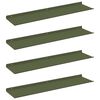 vidaXL Schwebendes Regal 4 pcs Olive Gr&uuml;n 80 x 18 x 2,5 cm Stahl