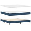 vidaXL Boxspringbett mit Matratze mit LED Blau 200 x 200 cm Stoff