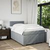 vidaXL Boxspringbett mit Matratze Hellgrau 120x190 cm Stoff