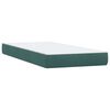vidaXL Boxspringbett mit Matratze Dunkelgr&uuml;n 200x210 cm Samt