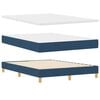 vidaXL Boxspringbett mit Matratze Blau 200 x 160 cm Polyester