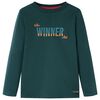 Kinder-Langarmshirt Dunkelgr&uuml;n 92