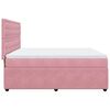 vidaXL Boxspringbett mit Matratze Rosa 180x200 cm Samt