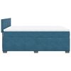 vidaXL Boxspringbett mit Matratze Dunkelblau 140x190 cm Samt