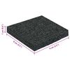 vidaXL Gummigranulat-Patiopad Schwarz 9 x 9 x 1 cm Gummi