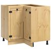 vidaXL Schrank SKI Honigbraun 80 x 80 x 81 cm Massives Kiefernholz