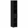vidaXL B&uuml;cherregal Schwarz Eichen-Optik 30 x 42,4 x 185,2 cm