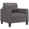 vidaXL Sessel Grau 60 cm Kunstleder