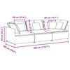 vidaXL Modulares Sofa mit Kissen Cordstoff Hellgrau