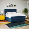 vidaXL Boxspringbett mit Matratze Blau 180x200 cm Stoff
