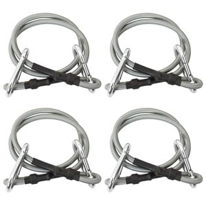 vidaXL Seile mit Karabiner 4 Stk. Gummi