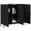 vidaXL Sideboard Schwarz Eichen-Optik 90 x 34 x 80 cm Holzwerkstoff