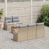 vidaXL Garten-Sofa-Set 6 pcs Beige und Hellgrau