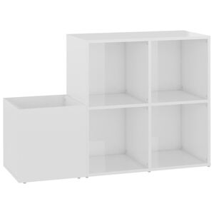 vidaXL Flur-Schuhschrank Hochglanz-Wei&szlig; 105x35,5x70 cm Holzwerkstoff