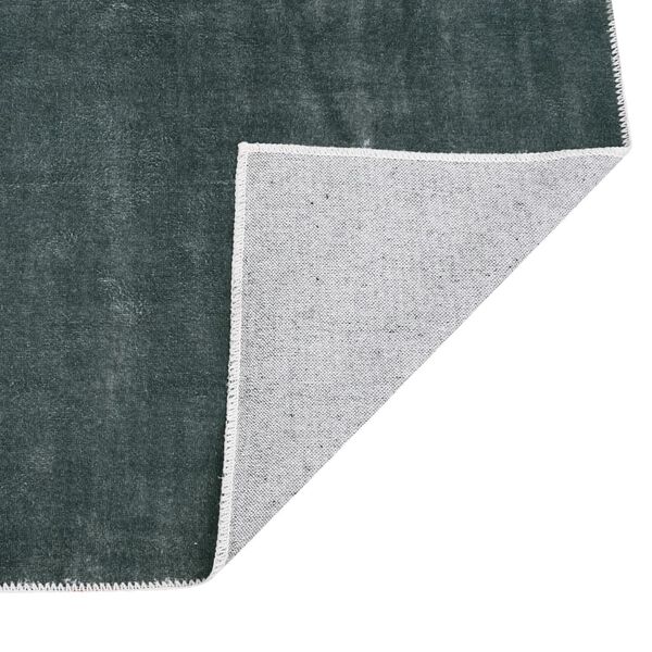 vidaXL Teppich Waschbar Faltbar Grau 140x200 cm Polyester