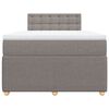 vidaXL Boxspringbett mit Matratze Taupe 120x200 cm Stoff