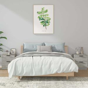 vidaXL Nachttische 2 Stk. Grau Sonoma Holzwerkstoff