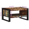 vidaXL Couchtisch Mehrfarbig 70x50x38 cm Altholz Massivholz
