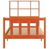 vidaXL Massivholzbett mit Regal ohne Matratze Wachsbraun 90x190 cm