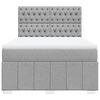 vidaXL Boxspringbett mit Matratze Hellgrau 160x200 cm Stoff