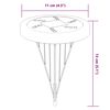 vidaXL Solar-Bodenleuchten mit Erdspieß 4 Stk. Warmweiß