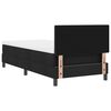 vidaXL Boxspringbett mit Matratze Schwarz 90 x 190 cm Stoff