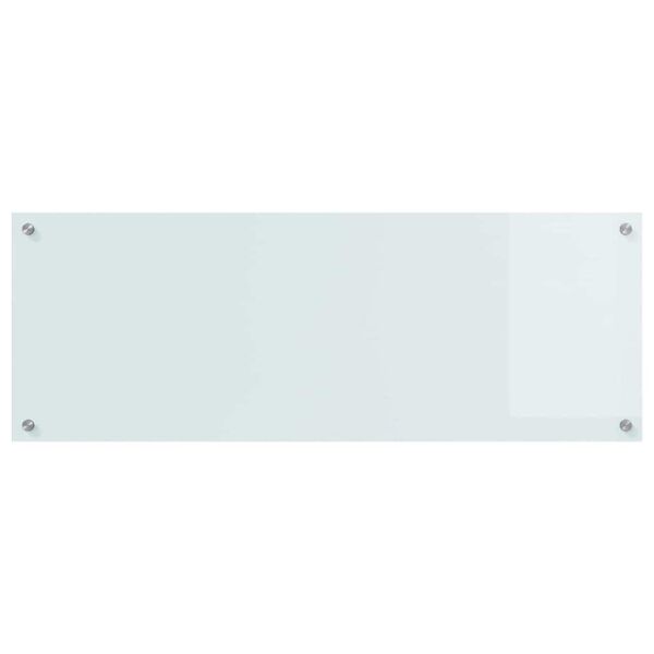 vidaXL K&uuml;chenr&uuml;ckwand 2 pcs Wei&szlig; 110 x 40 cm Geh&auml;rtetes Glas