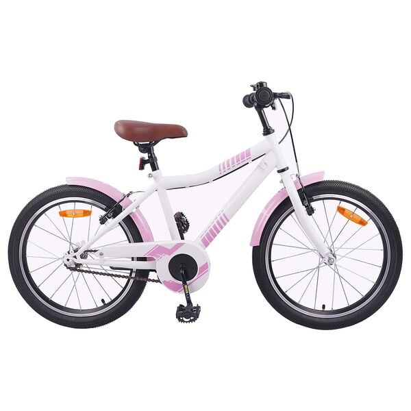 vidaXL Kinderfahrrad 18 Zoll f&uuml;r 5-7 Jahre alt Hellrosa