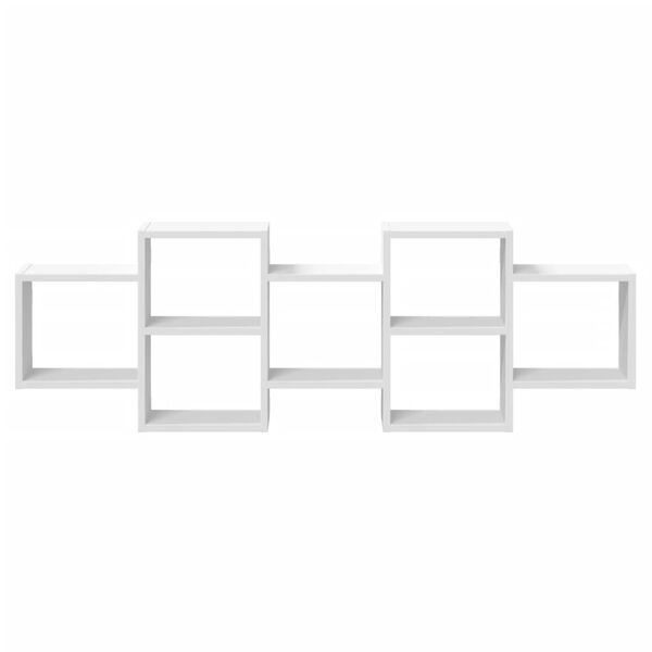 vidaXL Wandregal Weiß 129x18x42 cm Holzwerkstoff