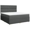 vidaXL Boxspringbett mit Matratze Dunkelgrau 180x200 cm Stoff