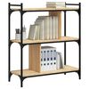 vidaXL B&uuml;cherregal 3 B&ouml;den Sonoma-Eiche 76x32x88 cm Holzwerkstoff