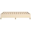 vidaXL Bettgestell ohne Matratze Creme 120x190 cm Stoff