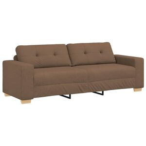 vidaXL 3-Sitzer-Sofa Braun 180 cm Stoff