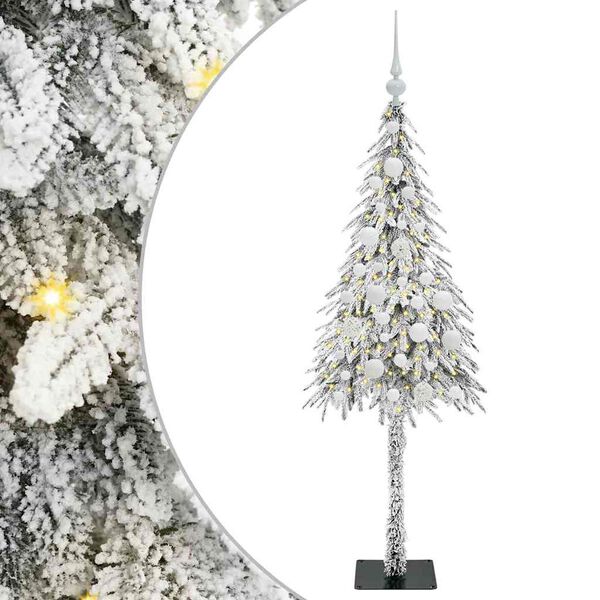 vidaXL Weihnachtsbaum mit 150 LEDs Weiß 120 cm PE und Stahl