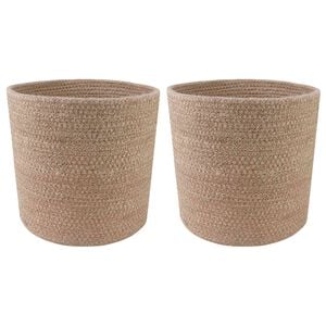 vidaXL Pflanztopfsatz 2 stk. Natur &Oslash; 21 x 21 cm 100% Tossa-Jute