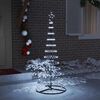 vidaXL LED-Weihnachtsbaum mit 230 LEDs Kaltwei&szlig; 184,5 cm Metall
