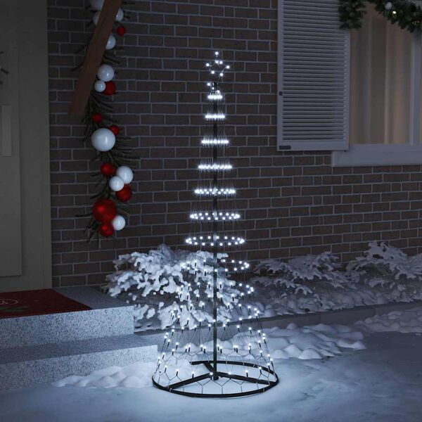 vidaXL LED-Weihnachtsbaum mit 230 LEDs Kaltwei&szlig; 184,5 cm Metall