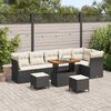 vidaXL Gartensofa-set 9 pcs Schwarz Poly-Rattan