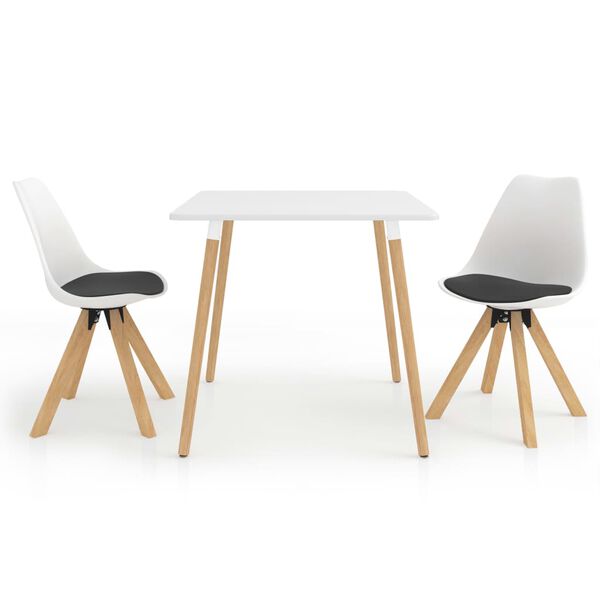 vidaXL 3-tlg. Essgruppe Schwarz und Wei&szlig;