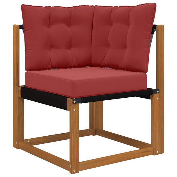 vidaXL Sofakissen f&uuml;r drau&szlig;en 3 pcs Weinrot Polyester