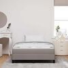 vidaXL Boxspringbett mit Matratze Taupe 120 x 200 cm Stoff